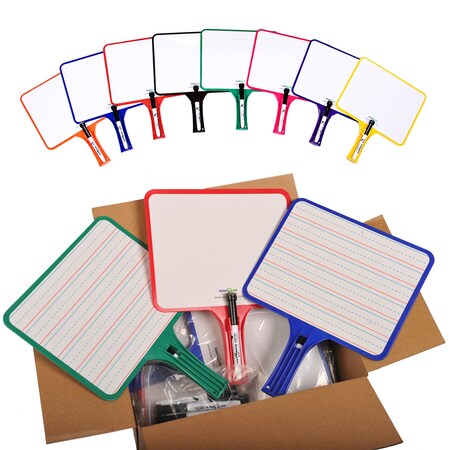Kleenslate Rectangular Dry Erase Whiteboard with Marker, Double-Sided, 32PK 5149